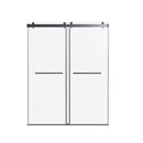 Frameless Double Sliding Shower Door In, Thick Tempered Glass, Reversible Installation by HouseOfZazla