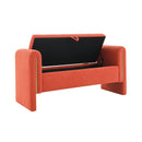 Modern Teddy Upholstered Large Bed End Bench With Arms And Storage by Unique Piece Furniture