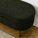 Ottoman Oval Storage Bench with Rubber Wood Legs