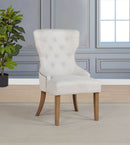 Baney Fabric Upholstered Dining Side Chair Beige and Rustic Grey