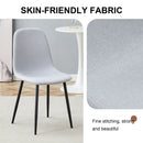 Modern Medieval Style Cushioned Side Chairs Set With Metal Legs For Kitchens