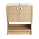 Modern Freestanding Bathroom Vanity With Ceramic Sink And Soft Closing Doors by Unique Piece Furniture