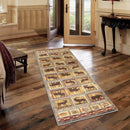 Nature's Nest - 5'3" X 7'3" Lodge Area Rug - Multi, Blue by HouseOfZazla