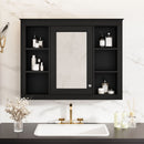Wall Mounted Medicine Cabinet With Mirror, Storage Cabinet Featuring 6 Open Shelves And Adjustable Interior by HouseOfZazla