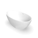 55 Inch Freestanding Solid Surface Soaking Bathtub