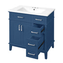 Modern Bathroom Vanity With Sink, Storage Cabinet, Soft Close Doors, Deep & Standard Drawers by HouseOfZazla