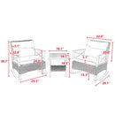 3pcs Rocking Rattan Set - Grey
