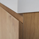 Double Sink Bathroom Vanity, Cabinet & Soft Close Doors, Divided Drawers, Wall Mounted Storage - Wood by HouseOfZazla