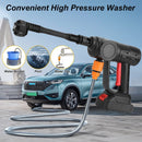 Cordless Pressure Washer With 6 In 1 Nozzle Portable Electric Power Washer High Pressure Water Sprayer 1000PSI Car Washer Cleaner with 6000mAh 21V Rec