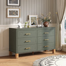 6-Drawer Double Dresser in Olive by HouseOfZazla