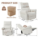 270° Power Swivel Rocker Glider Recliner Chair With USB Ports by Unique Piece Furniture