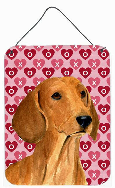 Dachshund Hearts Love and Valentine's Day Portrait Wall or Door Hanging Prints