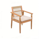 7 Pieces Acacia Wood Outdoor Dining Set with Cushions by HouseOfZazla