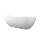 68.9" Freestanding Solid Surface Soaking Bathtub For Bathroom - Matte White by HouseOfZazla