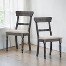 Leventis - Linen Weathered Side Chair (Set of 2) - Light Brown by HouseOfZazla