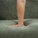 87.4" Modern Minimalist Curved Block Sofa