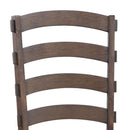 Pascaline - Side Chair (Set of 2) - Gray Fabric, Rustic Brown & Oak