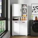 Laundry Cabinet with Doors and Shelf, Tilt-Out Laundry Hamper, Multiple Storage Space by HouseOfZazla