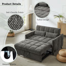 Loveseat Sofa Pull-Out Bed With Adjustable Backrest, 3 USB Ports And 2 Lumbar Pillows For Living Room by HouseOfZazla