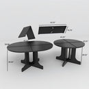 Dining Table For Farmhouse Kitchen Expandable Oval Table Top With Removable Leaf Trestle X Shaped Base - Black by Unique Piece Furniture