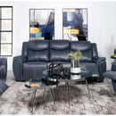 Stanwicke - Motion Reclining Sofa With Drop Down Table - Blue by HouseOfZazla