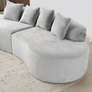 Modern Curved Sofa With Pillows by Unique Piece Furniture