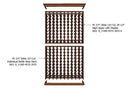 Multi Column Wine Racking System Customizable Bottle Storage with Presentation Row Display Holds 190 Bottles