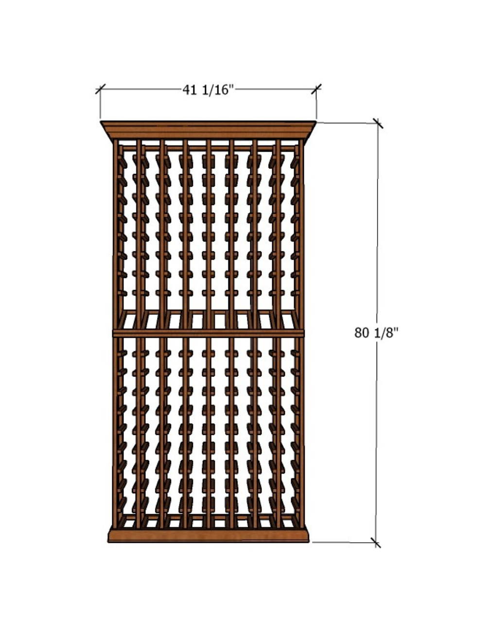 Multi Column Wine Racking System Customizable Bottle Storage with Presentation Row Display Holds 152 Bottles, photo 4 of 7