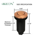 Copper Garbage Disposal Air Switch with Air Hose - AK79001-C by Akicon - Handmade
