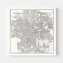 Vintage Map of Los Angeles, California 1929