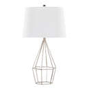 Diana 29" Contemporary Metal Table Lamp Set in Polished Nickel