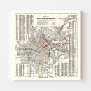 Vintage Railway Map of Los Angeles 1906