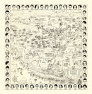 Vintage Los Angeles Movie Star Map 1937