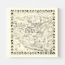 Vintage Los Angeles Movie Star Map 1937