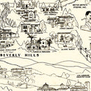 Vintage Los Angeles Movie Star Map 1937