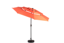 Aluminium 10ft 3-Tier Auto-Tilt Outdoor Patio Umbrella - Orange
