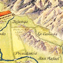 Vintage Map of Los Angeles County, California 1937