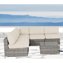 Seating Set With Cushions Handcrafted Wicker Design by HouseOfZazla