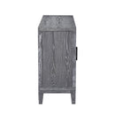 4-door Retro Sideboard with Adjustable Shelves, Two Large Cabinet with Long Handle, for Living Room and Dining Room (Light Gray)