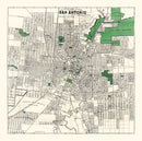 Vintage Map of San Antonio, Texas 1909