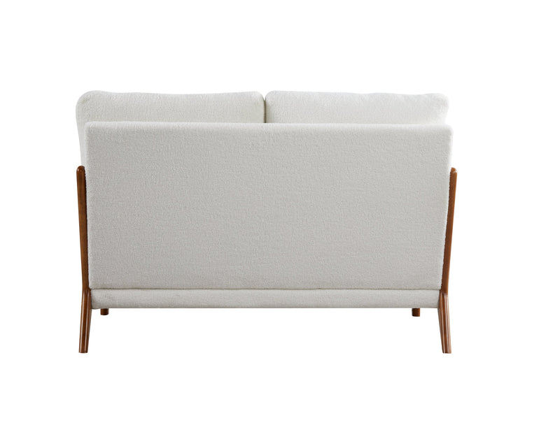 49.01"Modern Teddy Fabric Loveseat,Wood Frame Sofa for Living Room