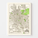 Vintage Map of San Antonio, Texas 1924