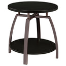 Starrett - 2 Piece Round Coffee Table Set - Charcoal by HouseOfZazla