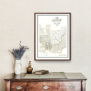 Vintage Map of Austin, Texas 1850
