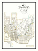 Vintage Map of Austin, Texas 1850