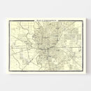 Vintage Map of Indianapolis, Indiana 1876