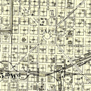Vintage Map of Indianapolis, Indiana 1876