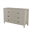 3-Pieces Bedroom Set Queen Size Farmhouse Platform Bed with Storage Headboard and Charging Station