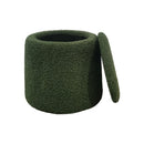 Elegant Round Storage Ottoman Upholstered by HouseOfZazla