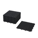 Interlocking Deck Tiles Plastic Waterproof Outdoor All Weather Anti-Slip Bathroom Shower Balcony Porch Strong Weight Capacity Upto 440 Lbs, Pebble Stone Pattern